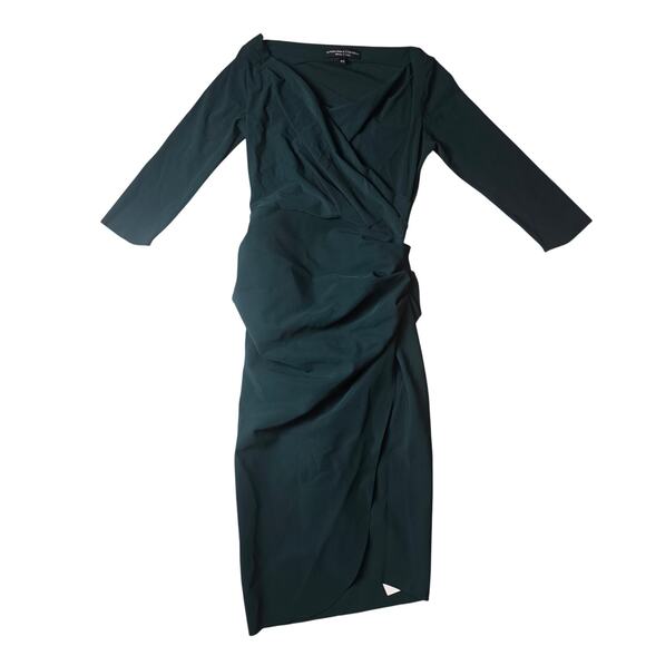 CHIARA BONI LA PETITE ROBE Charisse Ruched Long Sleeve Cocktail Dress 40 - Picture 1 of 12